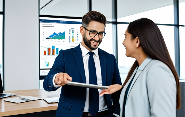 **

"A professional financial planner in a modern office setting, advising a young couple. The advisor is pointing at a tablet displaying investment charts. Everyone is fully clothed in appropriate business attire. Safe for work, appropriate content, family-friendly, perfect anatomy, natural proportions, high-quality rendering, professional, modest clothing."

**