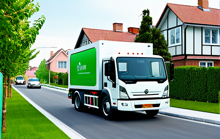 로봇 기반 공공 서비스 혁신 - Robotic Waste Management**

"A futuristic, fully automated waste collection truck, clean and modern ...